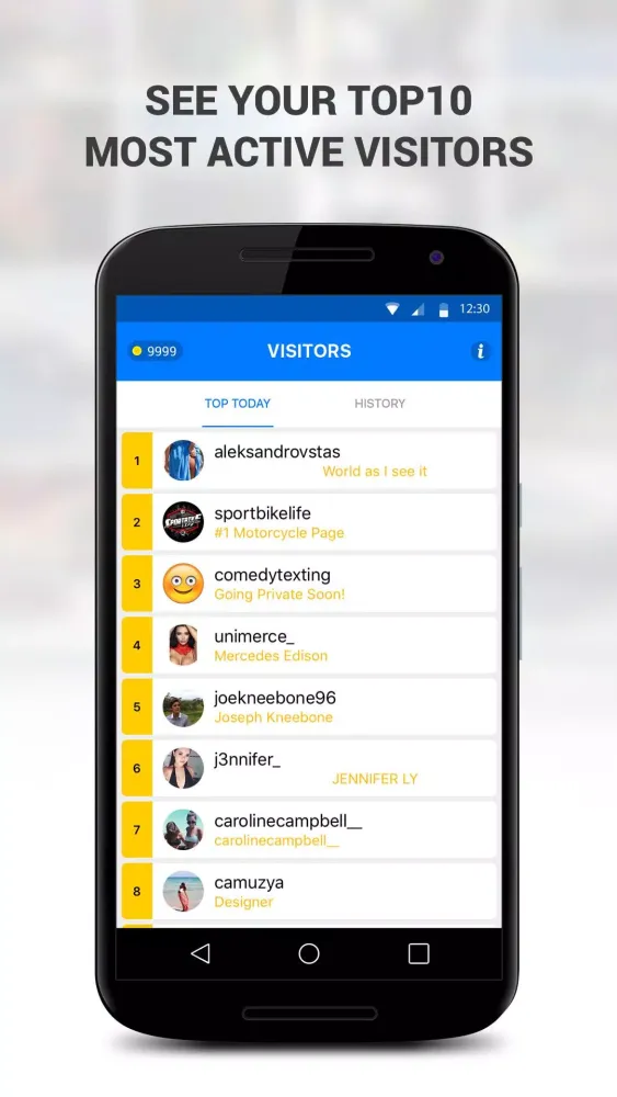 Visitors Screenshots