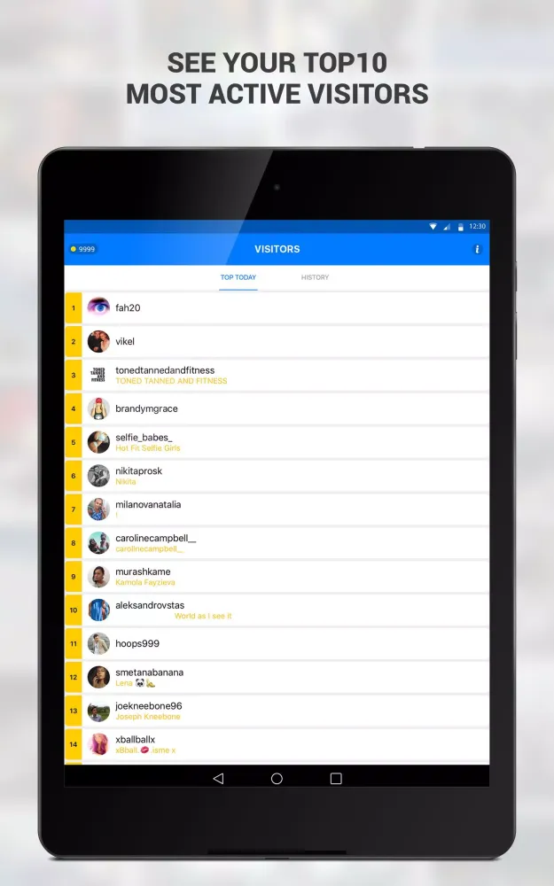 Visitors Screenshots