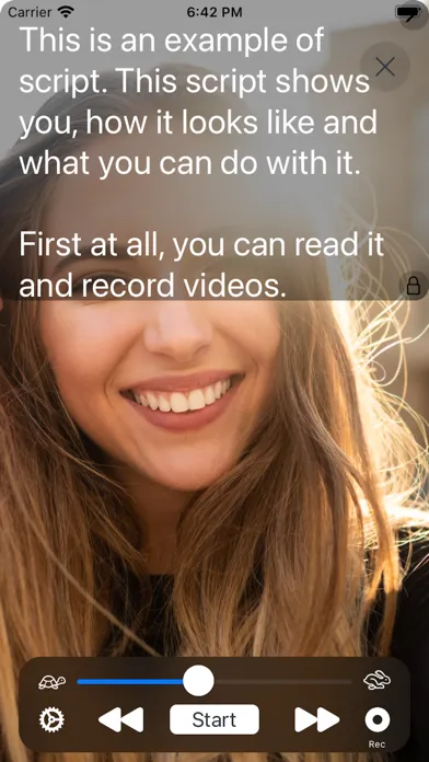 Teleprompter & Recording Screenshots
