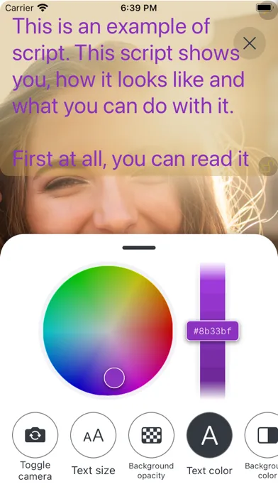 Teleprompter & Recording Screenshots