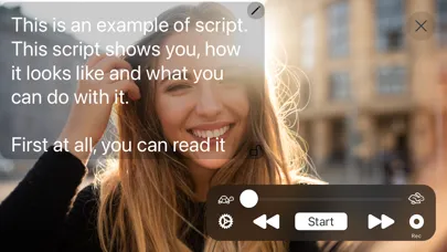 Teleprompter & Recording Screenshots