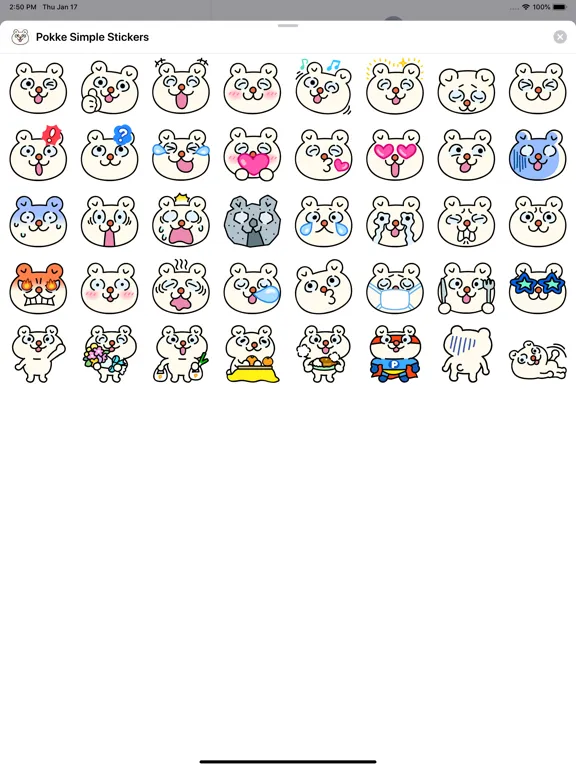 Tangkapan skrin Pokke Simple Stickers iPad 