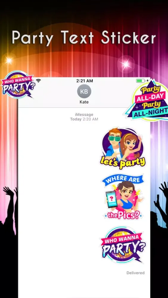 Party Text Stickers スクリーンショット