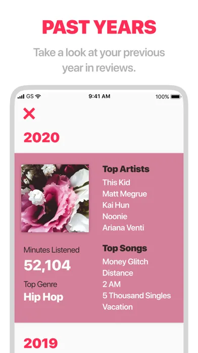 Capturas de tela do Music Stats ▶
