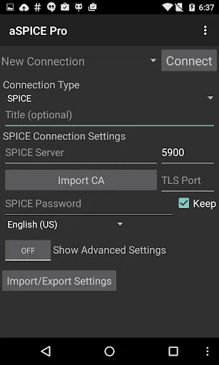aSPICE: Secure SPICE Client Screenshots