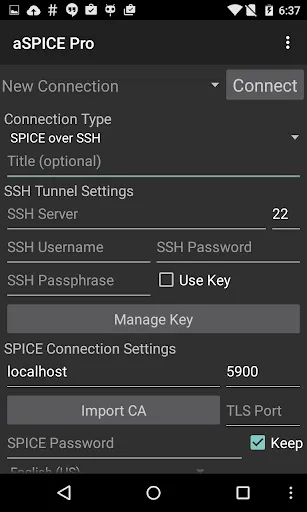 aSPICE: Secure SPICE Client Screenshots