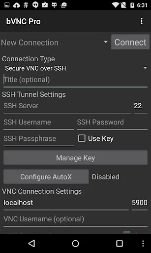 bVNC: Secure VNC Viewer Screenshots