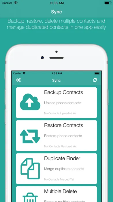 Sync - Backup & Merge Contacts Ekran Görüntüleri
