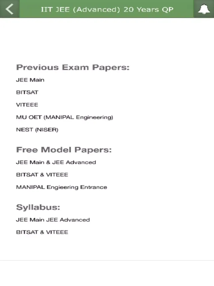 IIT JEE (Advanced) 20 Years QP iPad  स्क्रीनशॉट