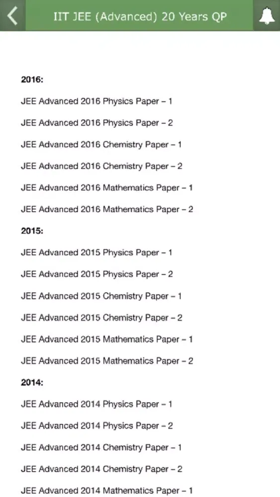 IIT JEE (Advanced) 20 Years QP स्क्रीनशॉट