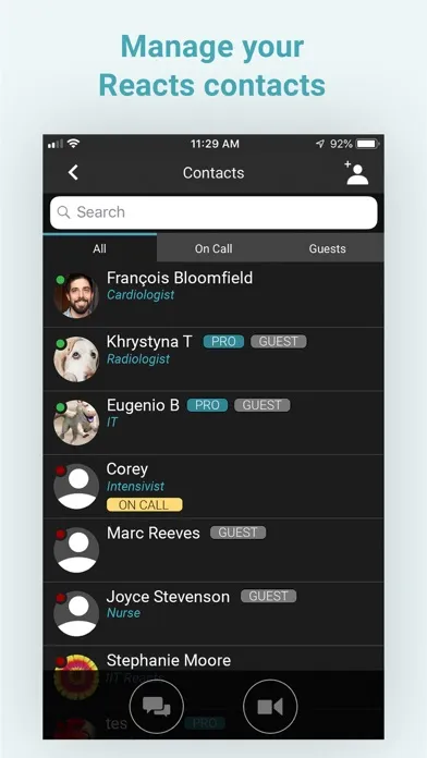Reacts - Secure collaboration Screenshots