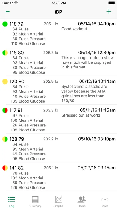 iBP Blood Pressure स्क्रीनशॉट