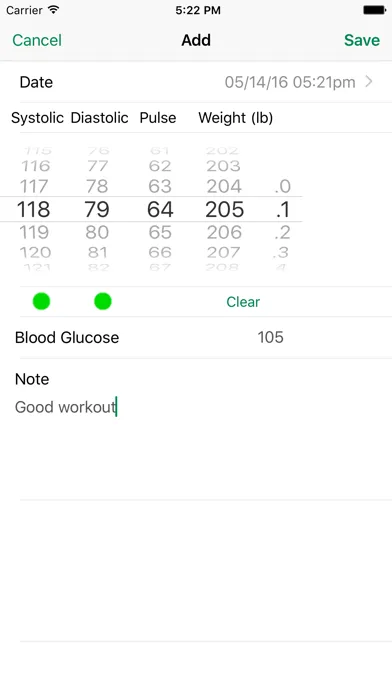 iBP Blood Pressure स्क्रीनशॉट