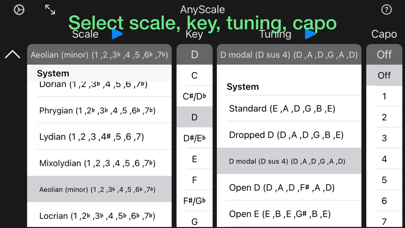 Zrzuty ekranu AnyScale - Tunings & Scales