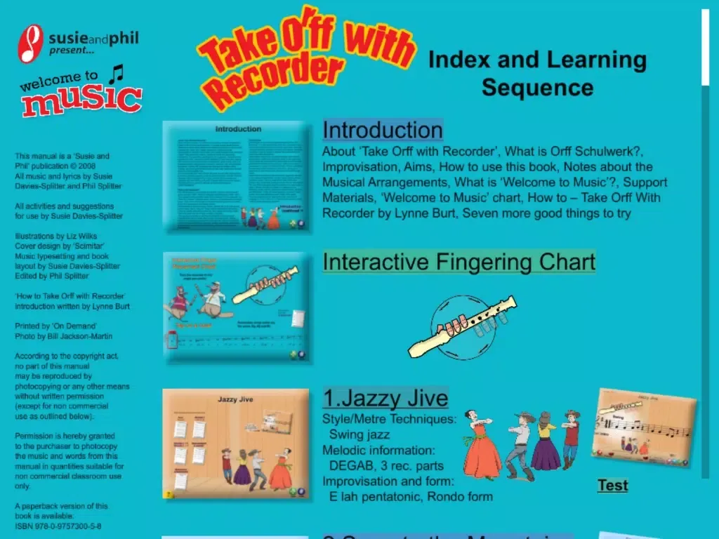 Susie and Phil's Take Orff with Recorder iPad  Screenshots