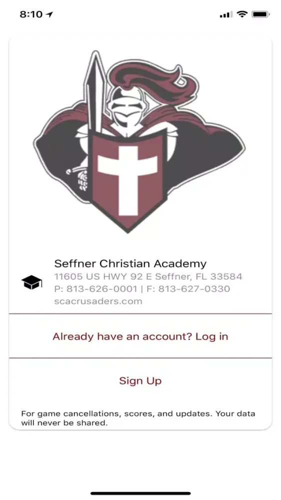 Screenshot di SCA Crusaders Mobile App
