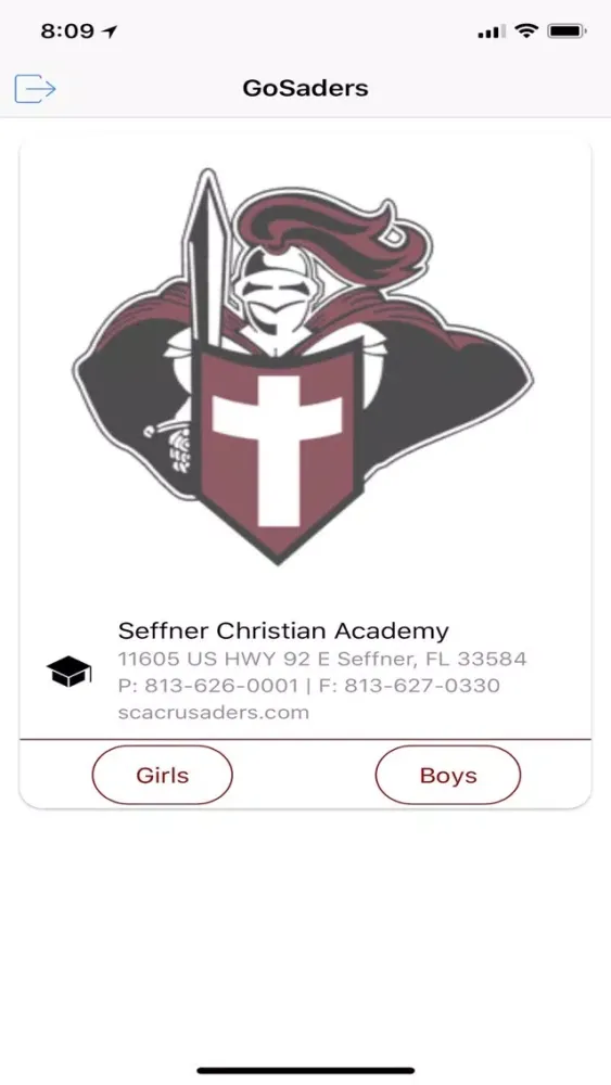 Screenshot di SCA Crusaders Mobile App