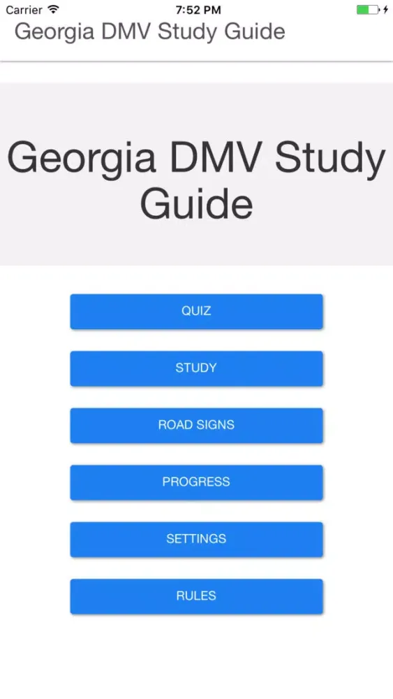 Capturas de pantalla de Georgia DMV Study Guide