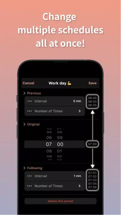 Tangkapan skrin Multiple Alarms - Easy Setting