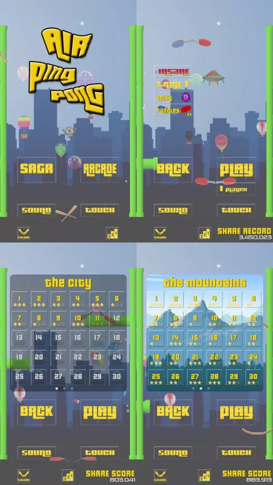 Air Ping Pong Saga سکرین شاٹس