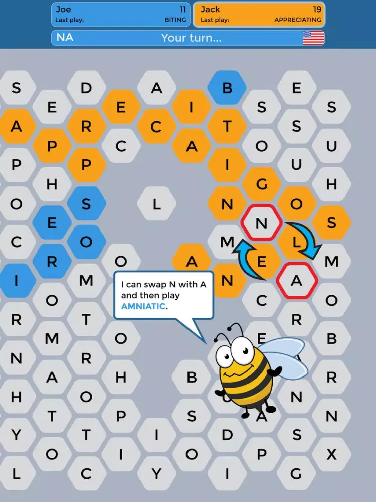 Zrzuty ekranu Wordy Bee - Find Words,Claim Tiles,Play Friends iPad 