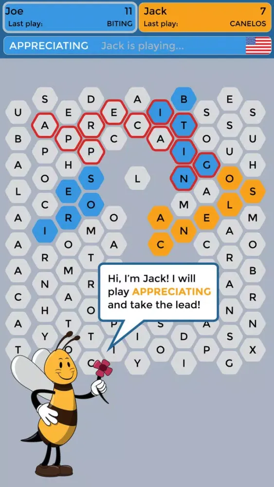 Zrzuty ekranu Wordy Bee - Find Words,Claim Tiles,Play Friends