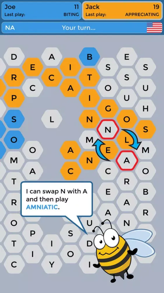 Zrzuty ekranu Wordy Bee - Find Words,Claim Tiles,Play Friends