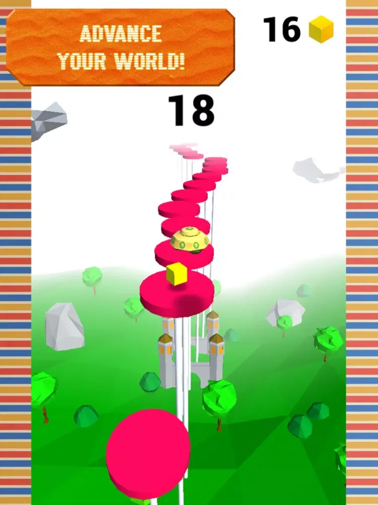 Jump Ball Over Ground iPad  스크린샷