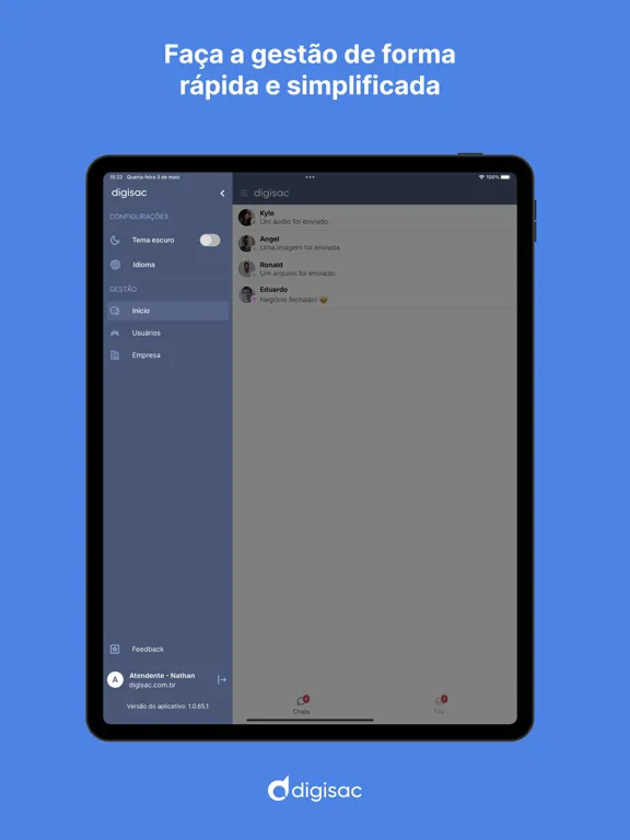 Digisac iPad  Ekran Görüntüleri