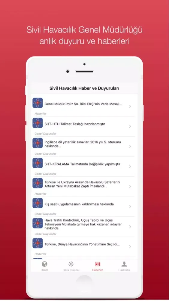 Tangkapan layar Sivil Havacılık - Güvenli Uçuş