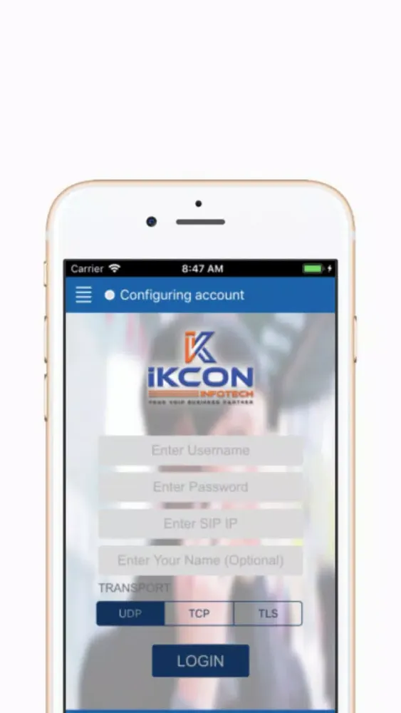Tangkapan skrin iKcon Communicator