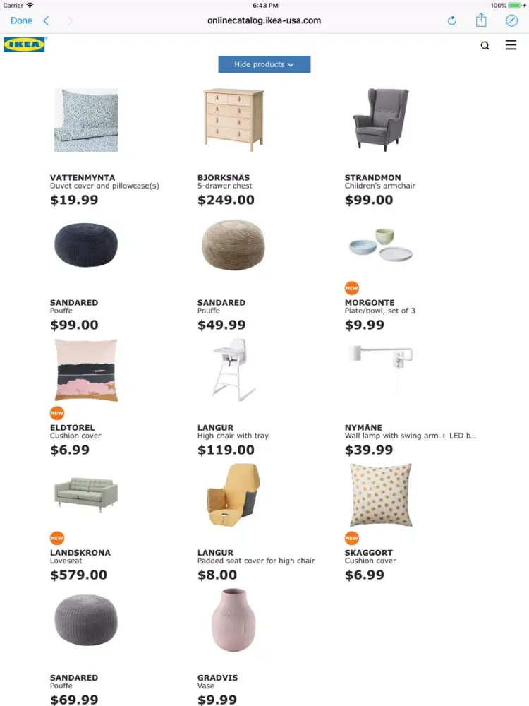 Captures d'écran de IKEA Catalog iPad 