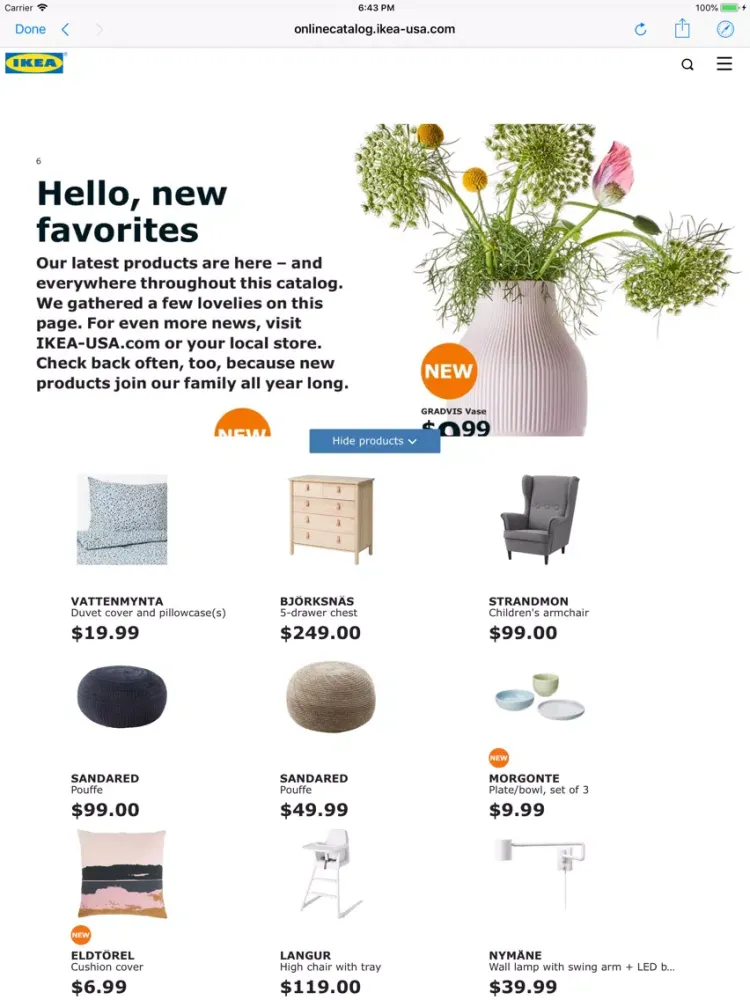 Captures d'écran de IKEA Catalog iPad 
