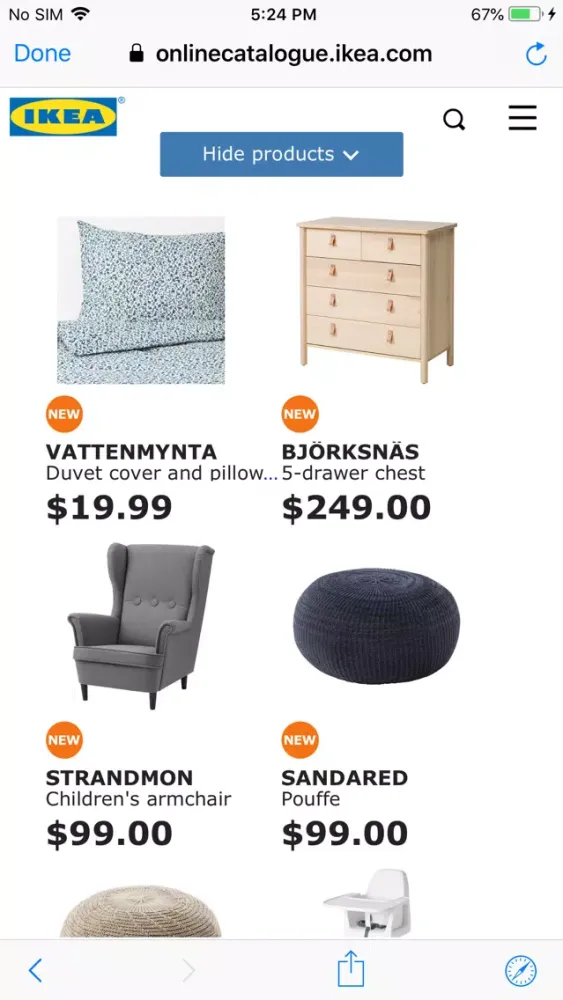 Captures d'écran de IKEA Catalog