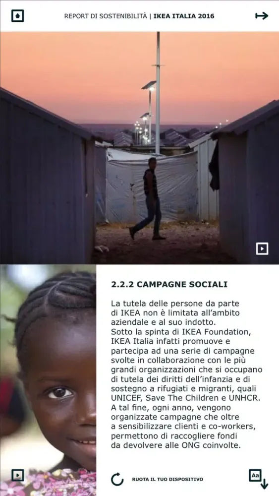 IKEA Report Sostenibilità 2016 Screenshots