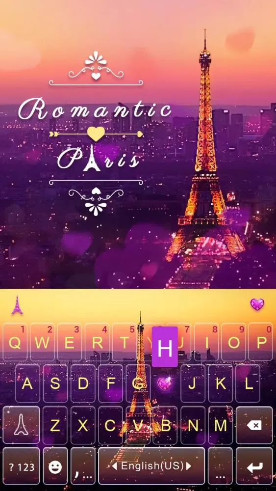 Скриншоты Romanticpairs Keyboard Theme
