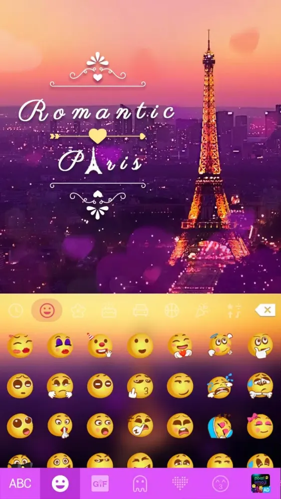 Скриншоты Romanticpairs Keyboard Theme