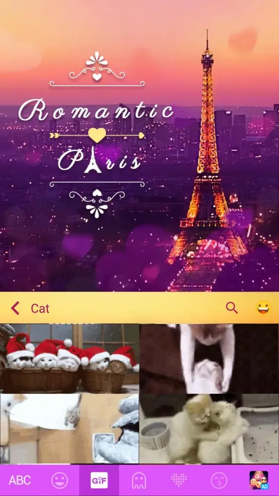 Скриншоты Romanticpairs Keyboard Theme