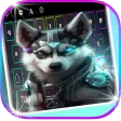 Siberian Husky Neon Led Theme