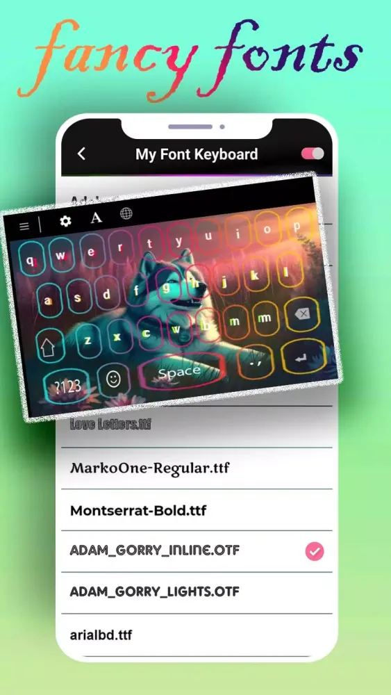 Siberian Husky Neon Led Theme Screenshots