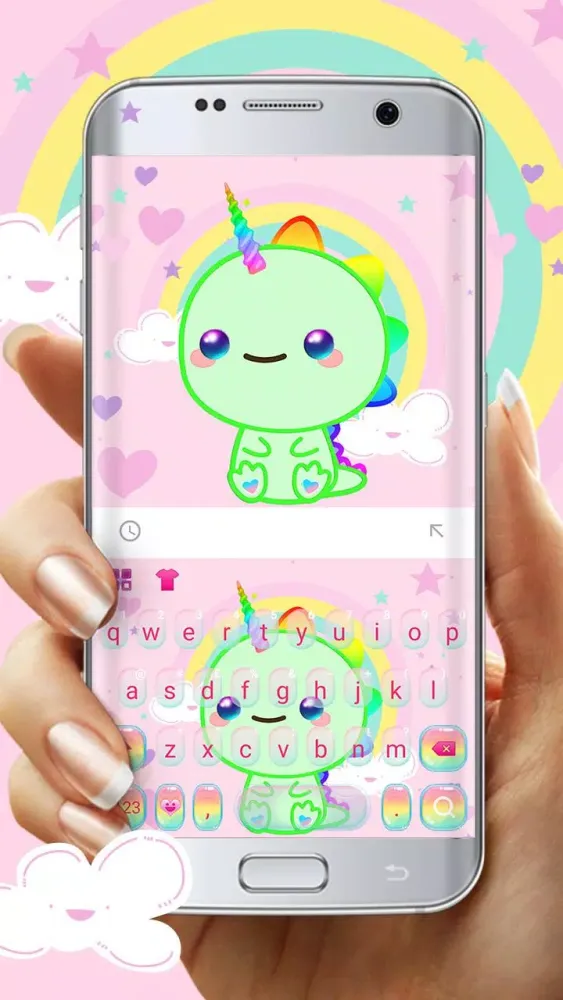 Capturas de pantalla de Cute Dinosaur Unicorn Theme