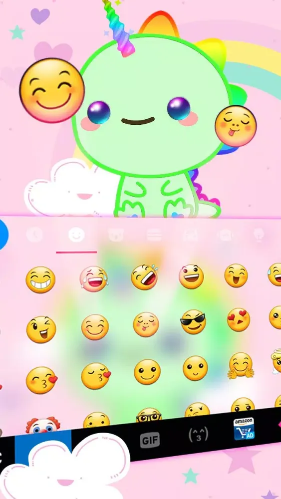 Capturas de pantalla de Cute Dinosaur Unicorn Theme