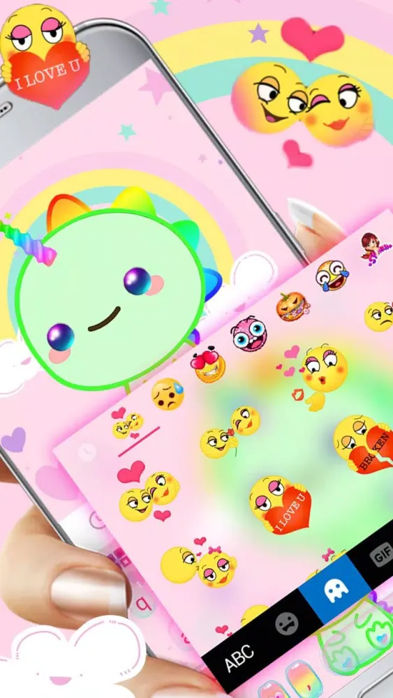 Capturas de pantalla de Cute Dinosaur Unicorn Theme