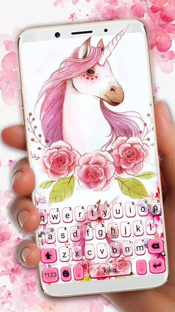 Cute Watercolor Unicorn Keyboa Screenshots