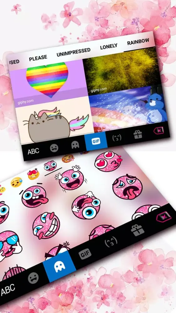 Cute Watercolor Unicorn Keyboa Screenshots