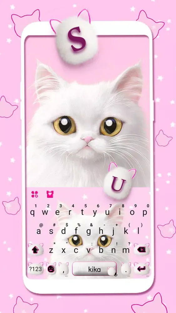 Ảnh chụp màn hình của Cute White Cat Themes