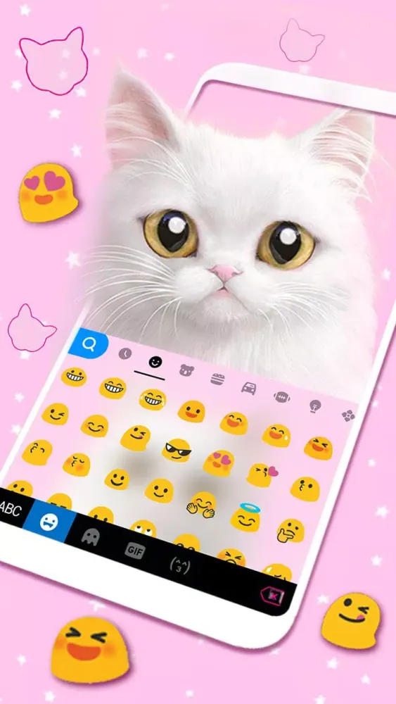Ảnh chụp màn hình của Cute White Cat Themes
