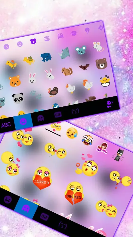 ภาพหน้าจอของ Galaxy Panda Unicorn Theme