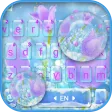 Icy Crystal Purple Flora Keybo