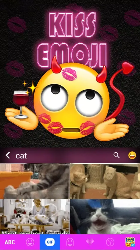 Tangkapan layar kissemoji